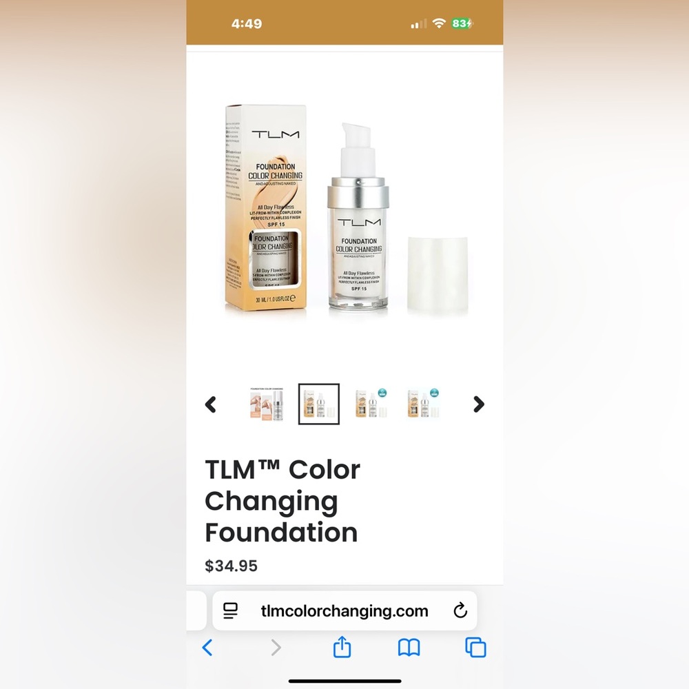 🤎TLM🤎Color Changing Foundation/NIB - Picture 8 of 8